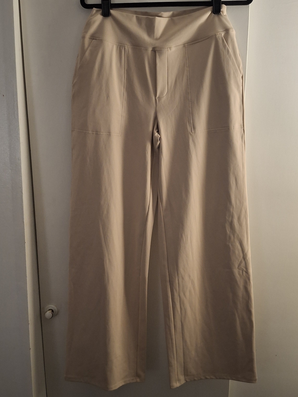G4Free Women's Beige Wide-Leg Performance Pants